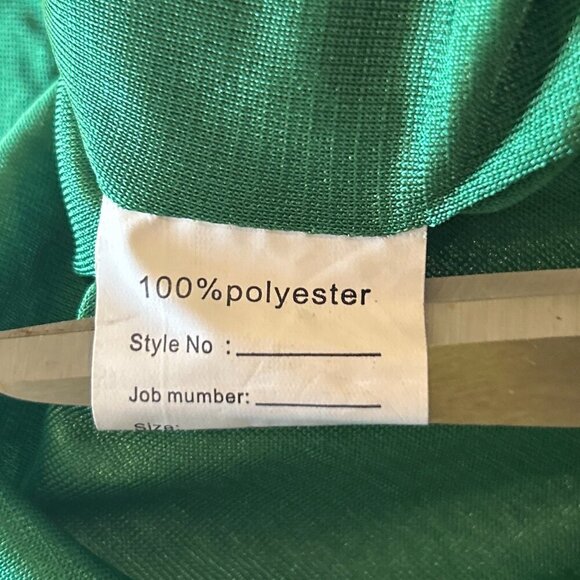 Vintage NWT Kelly Green Velvet & Satin Formal Gown Old Hollywood Prom Wedding - Picture 9 of 10